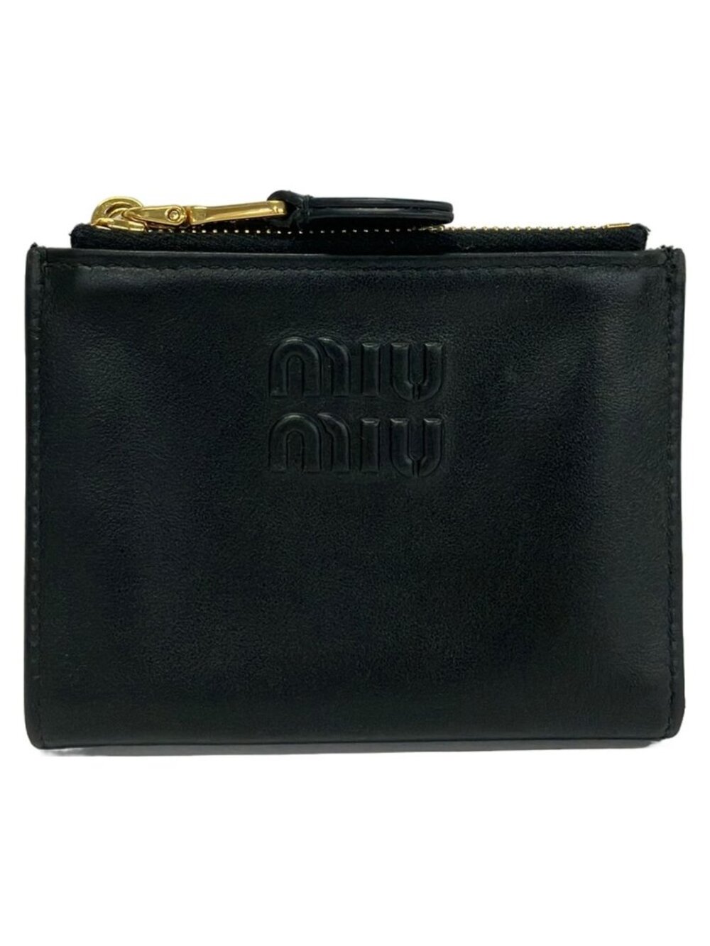 Miu Miu Bifold Wallet Black Leather